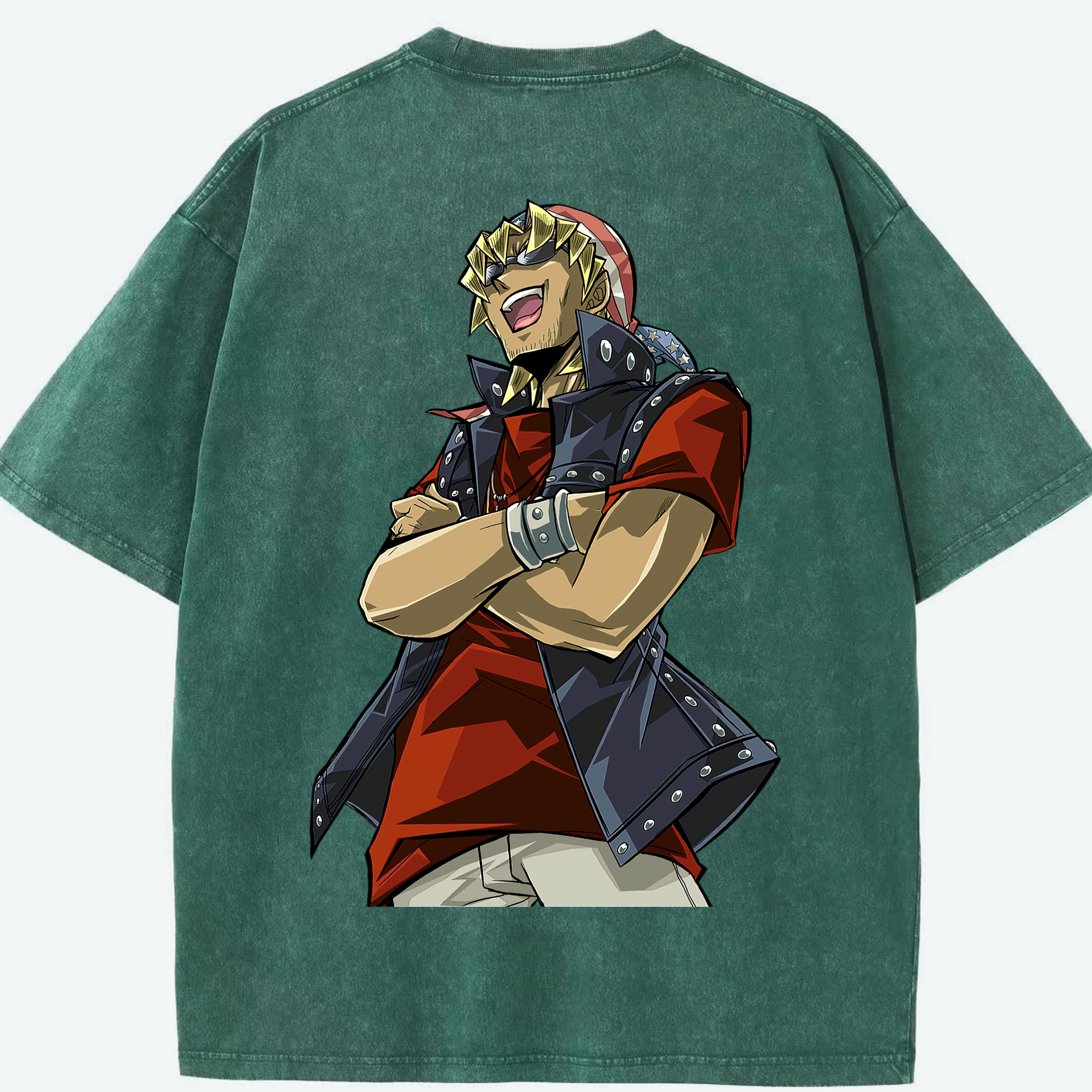 （画像用） 遊☆戯☆王 Yu-Gi-Oh! 綿100% ヴィンテージ風 半袖Tシャツ（背面プリント）